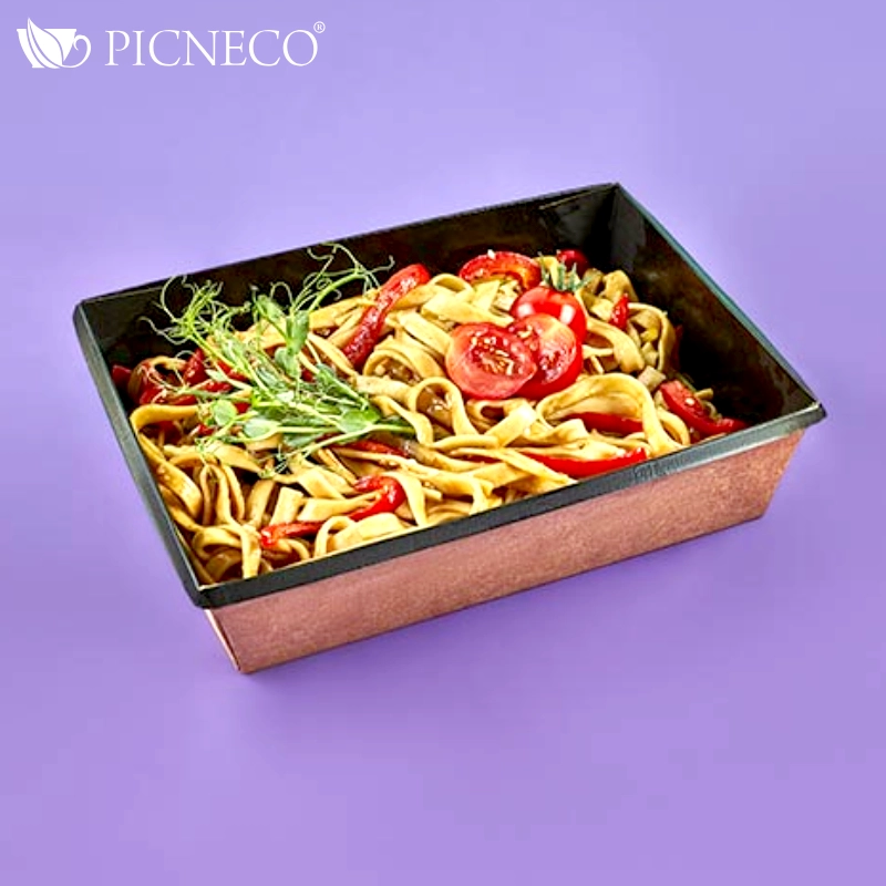 товар Контейнер бумажный 1000мл, черный, серия OneClick, (крышка отдельно) OK100C